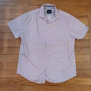 Denim & Flower Pink Casual Button Down Shirt